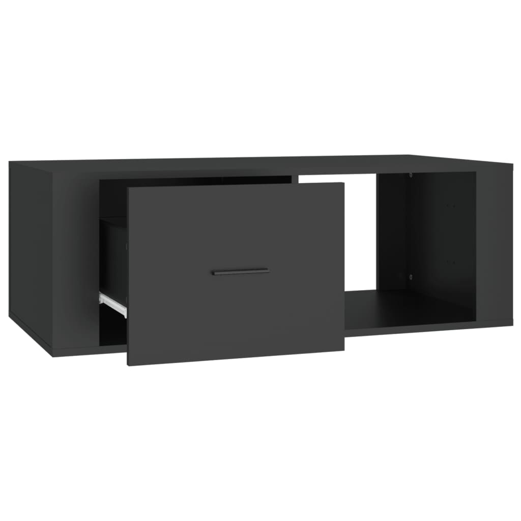 Tavolino da Salotto Nero 100x50,5x35 cm in Legno Multistrato | homemem39