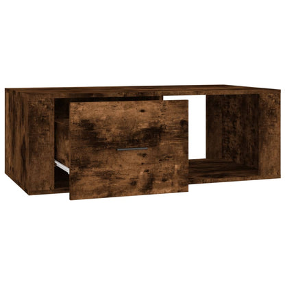 Tavolino da Salotto Rovere Fumo 100x50,5x35cm Legno Multistrato | homemem39