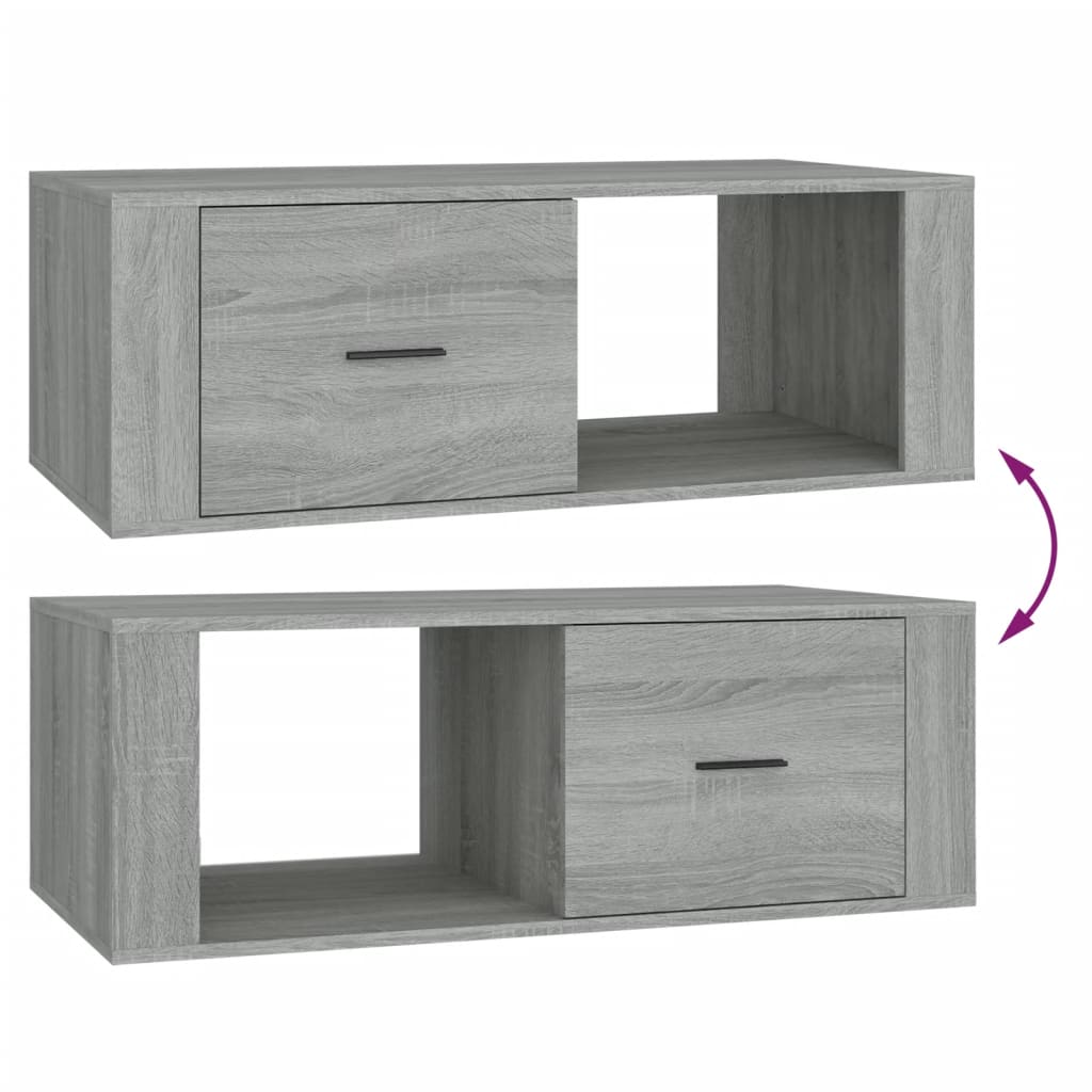 Tavolino Salotto Grigio Sonoma 100x50,5x35 cm Legno Multistrato | homemem39