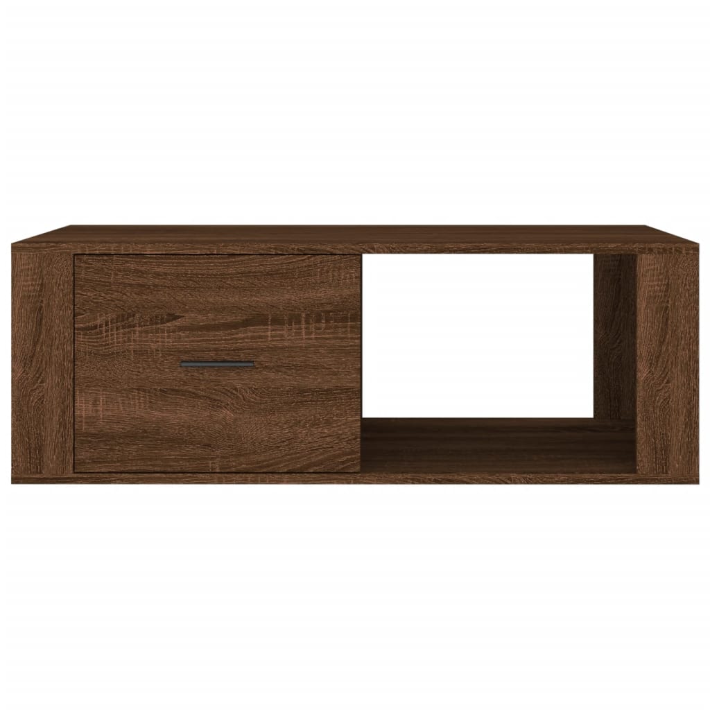Tavolino Salotto Rovere Marrone 100x50,5x35cm Legno Multistrato | homemem39