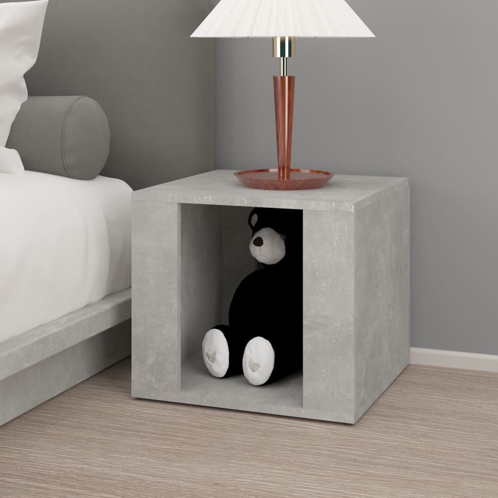 Comodino Grigio Cemento 41x40x36 cm in Legno Multistrato - homemem39