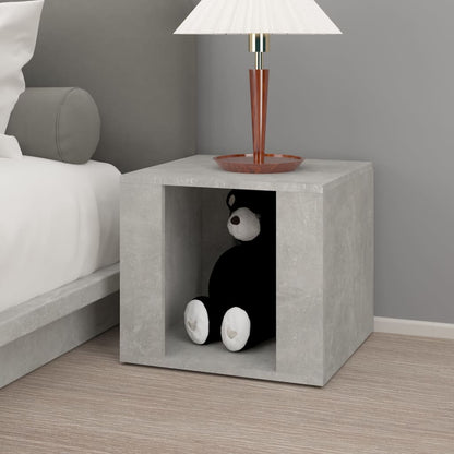 Comodino Grigio Cemento 41x40x36 cm in Legno Multistrato - homemem39
