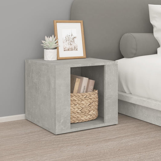 Comodino Grigio Cemento 41x40x36 cm in Legno Multistrato - homemem39