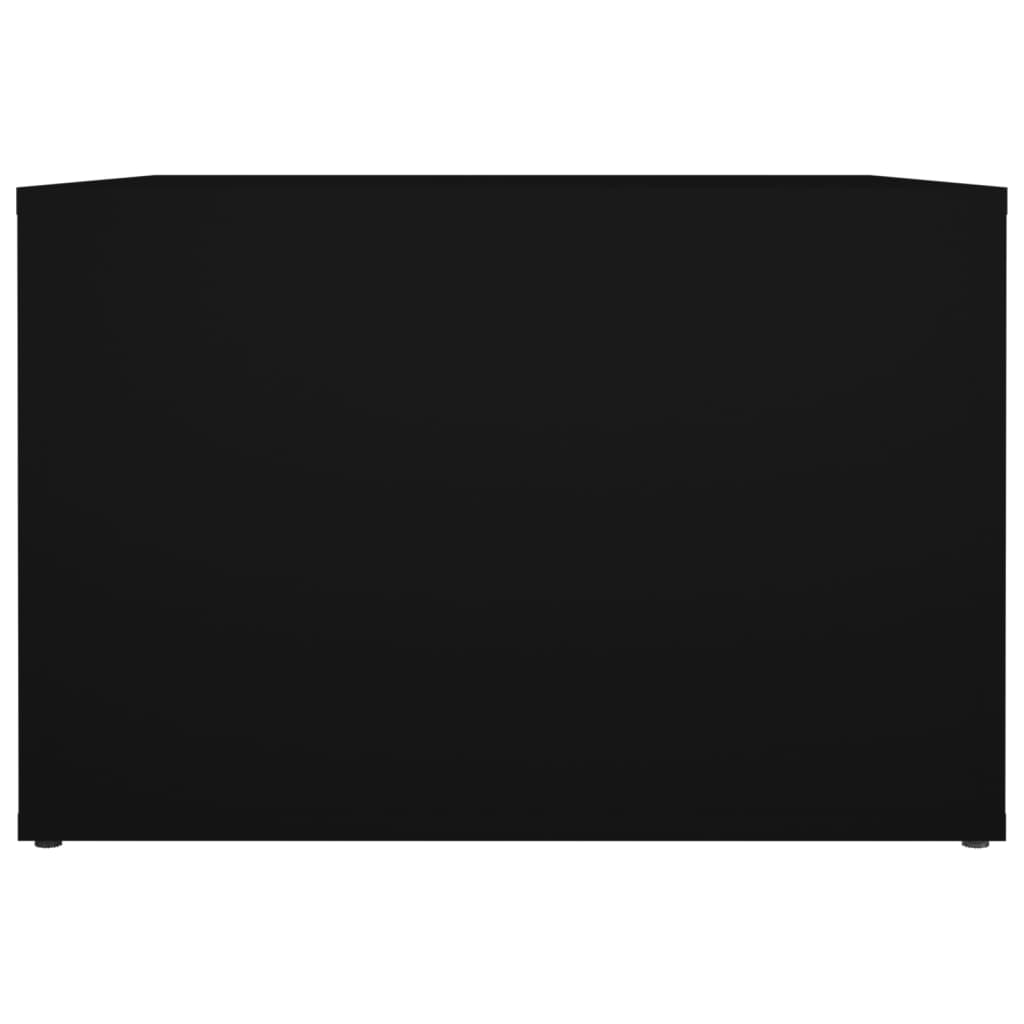 Comodino Nero 57x55x36 cm in Legno Multistrato - homemem39