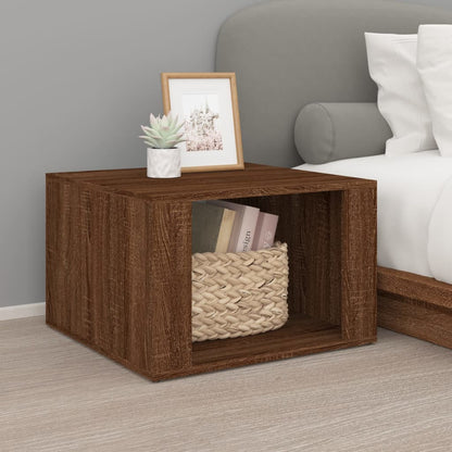 Comodino Rovere Marrone 57x55x36 cm in Legno Multistrato - homemem39