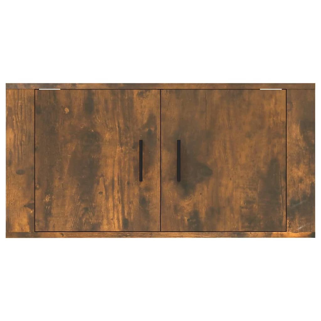 Mobile Porta TV a Parete rovere fumo 80x34,5x40 cm