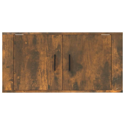 Mobile Porta TV a Parete rovere fumo 80x34,5x40 cm