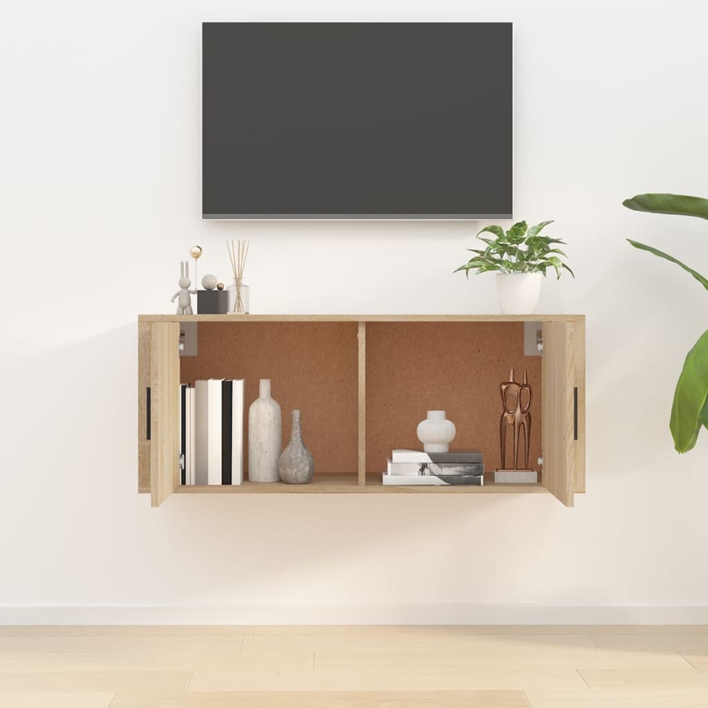 Mobile Porta TV a Parete rovere sonoma 100x34,5x40 cm