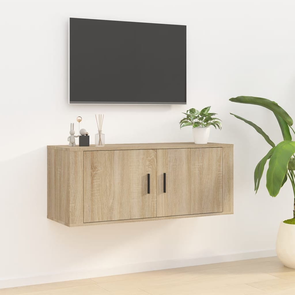 Mobile Porta TV a Parete rovere sonoma 100x34,5x40 cm