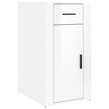 Armadietto Scrivania Bianco Lucido 40x49x75cm Legno Multistrato - homemem39
