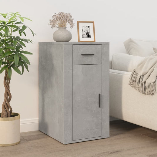 Mobile Scrivania Grigio cemento 40x49x75 cm Legno Multistrato