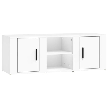 Mobile Porta TV Bianco 100x31,5x35 cm in Legno Multistrato
