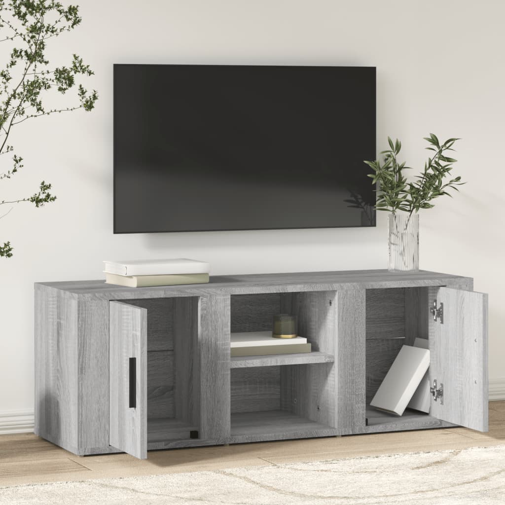 Mobile TV Grigio Sonoma 100x31,5x35 cm in Legno Multistrato