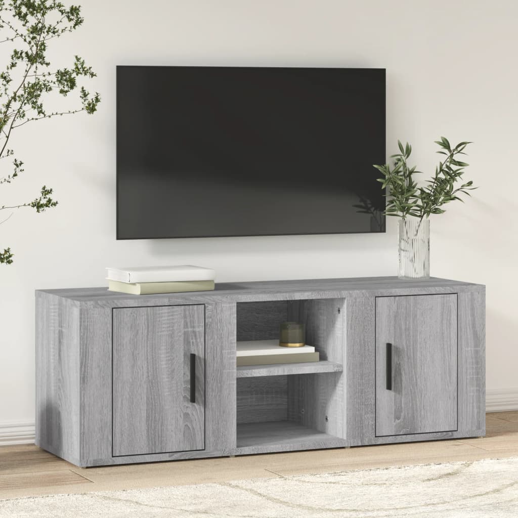 Mobile TV Grigio Sonoma 100x31,5x35 cm in Legno Multistrato