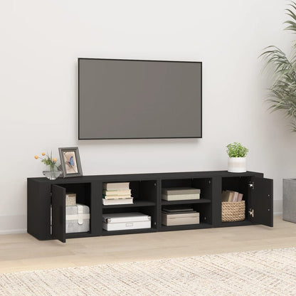 Mobili Porta TV 2 pz Nero 80x31,5x36 cm in Legno Multistrato - homemem39