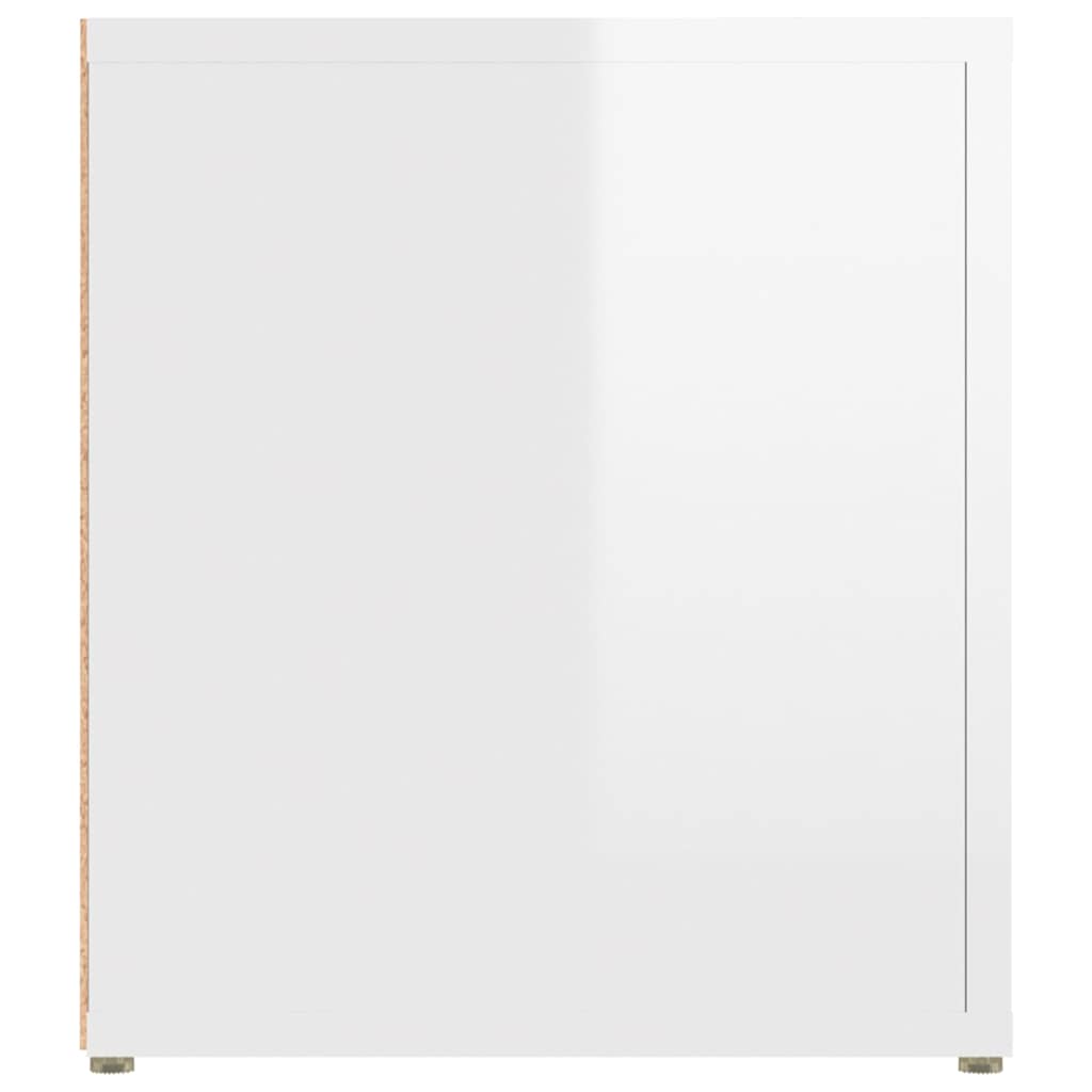 Mobili TV 2 pz Bianco Lucido 80x31,5x36cm in Legno Multistrato