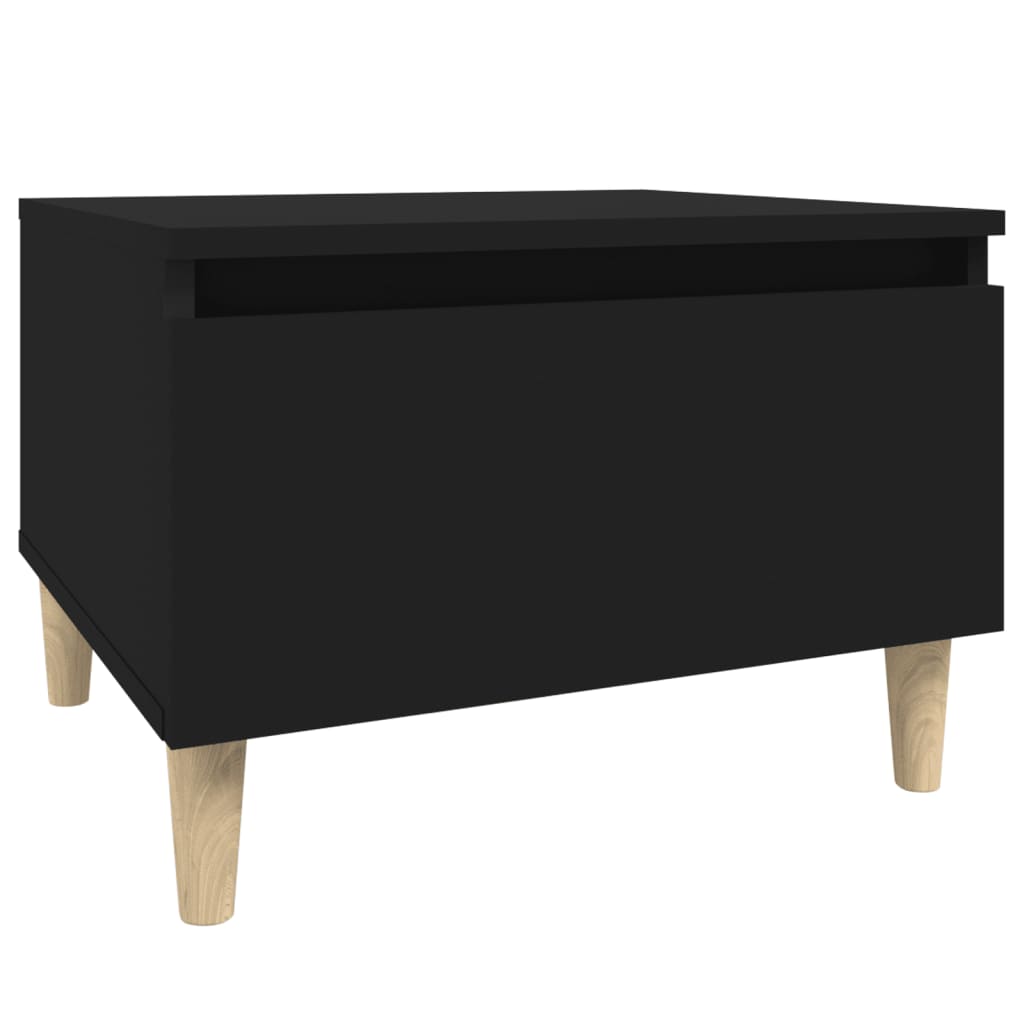 Tavolini 2pz Neri 50x46x35 cm in Legno Multistrato - homemem39