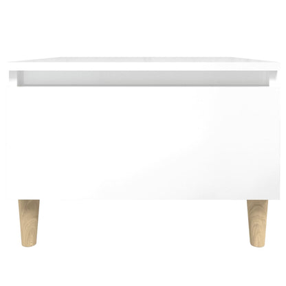 Tavolini 2pz Bianco Lucido 50x46x35 cm in Legno Multistrato - homemem39
