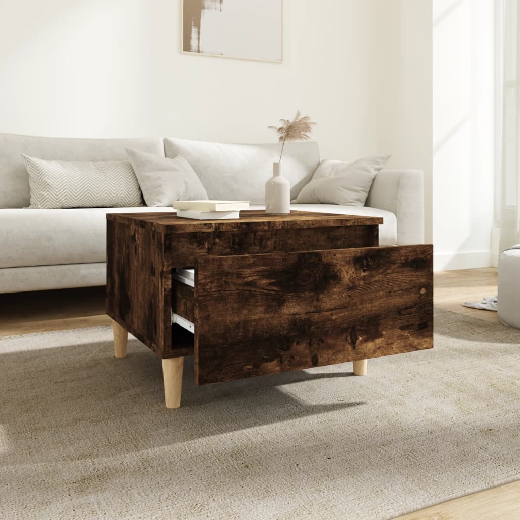 Tavolino da Salotto Rovere Fumo 50x46x35cm in Legno Multistrato - homemem39