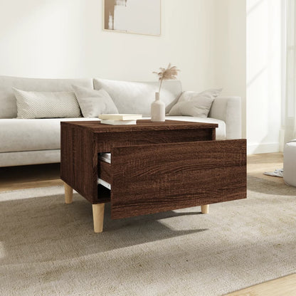 Tavolino da Salotto Rovere Marrone 50x46x35cm Legno Multistrato - homemem39
