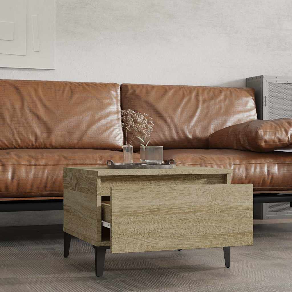 Tavolino Rovere Sonoma 50x46x35 cm in Legno Multistrato