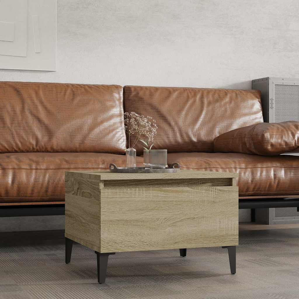 Tavolino Rovere Sonoma 50x46x35 cm in Legno Multistrato