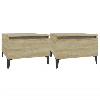 Tavolini 2pz Rovere Sonoma 50x46x35 cm in Legno Multistrato - homemem39