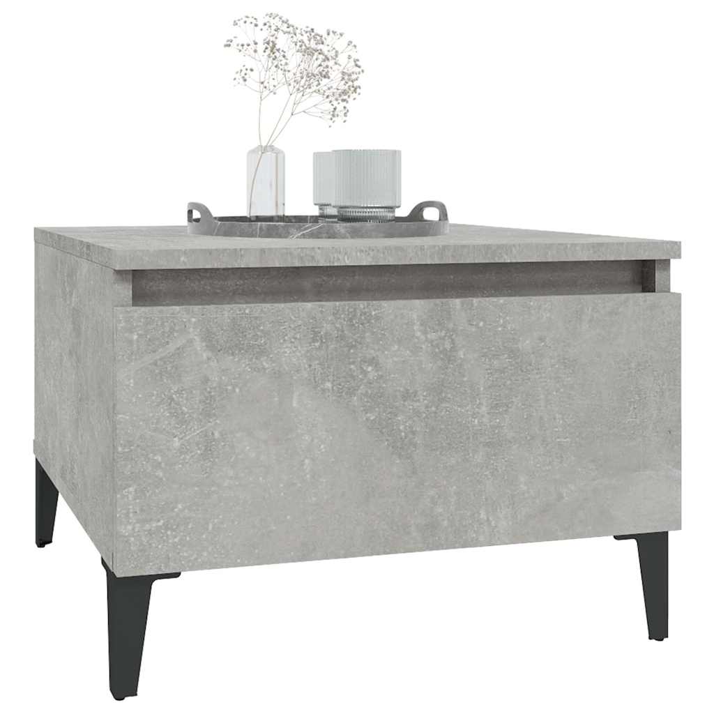 Tavolini 2pz Grigio Cemento 50x46x35 cm in Legno Multistrato