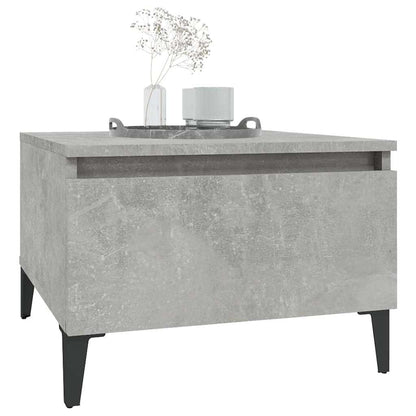 Tavolini 2pz Grigio Cemento 50x46x35 cm in Legno Multistrato