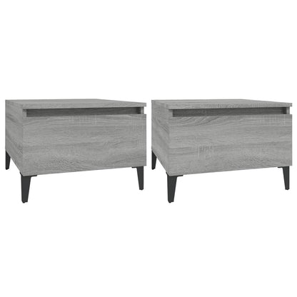 Tavolini 2pz Grigio Sonoma 50x46x35 cm in Legno Multistrato - homemem39