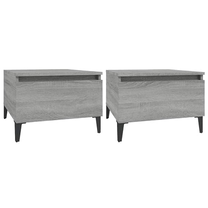 Tavolini 2pz Grigio Sonoma 50x46x35 cm in Legno Multistrato