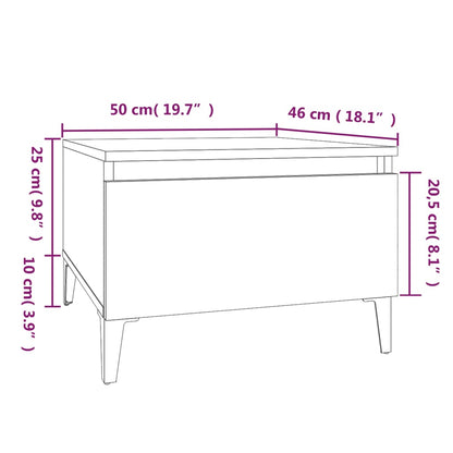 Tavolini 2pz Rovere Marrone 50x46x35cm in Legno Multistrato - homemem39