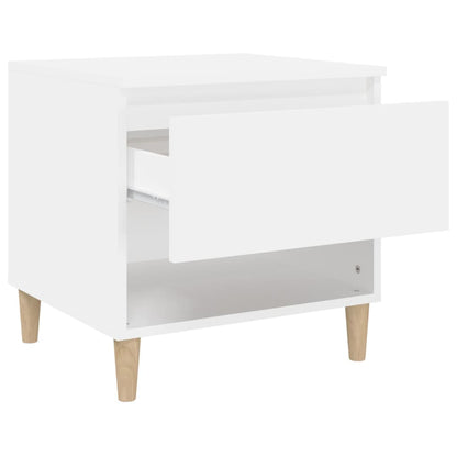 Comodini 2 pz Bianchi 50x46x50 cm in Legno Multistrato - homemem39