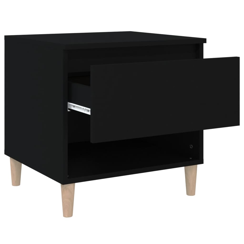 Comodini 2 pz Neri 50x46x50 cm in Legno Multistrato - homemem39