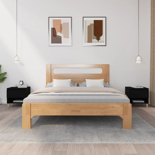Comodini 2 pz Neri 50x46x50 cm in Legno Multistrato - homemem39