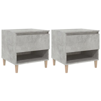 Comodini 2 pz Grigio Cemento 50x46x50 cm in Legno Multistrato - homemem39
