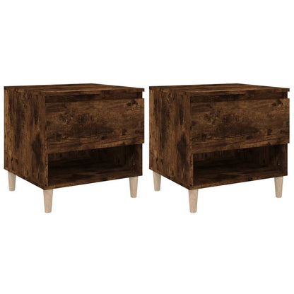 Comodini 2 pz Rovere Fumo 50x46x50 cm in Legno Multistrato - homemem39