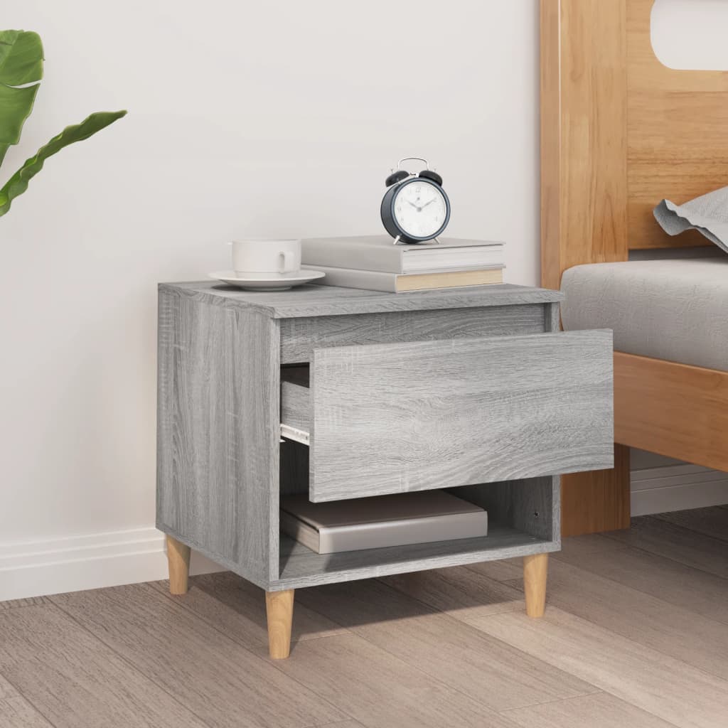 Comodino Grigio Sonoma 50x46x50 cm in Legno Multistrato - homemem39