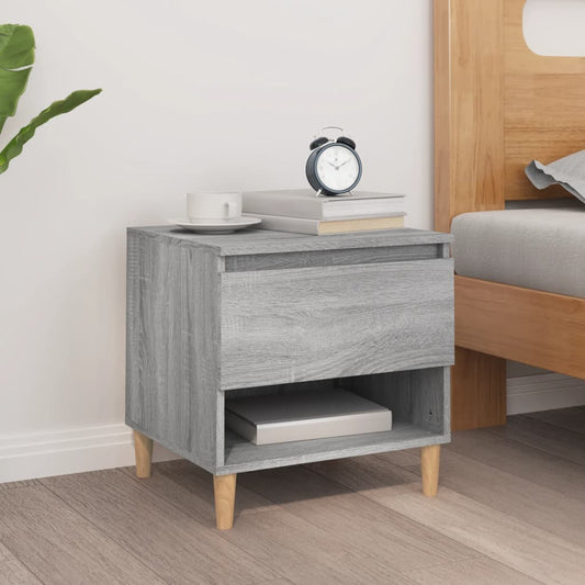 Comodino Grigio Sonoma 50x46x50 cm in Legno Multistrato - homemem39
