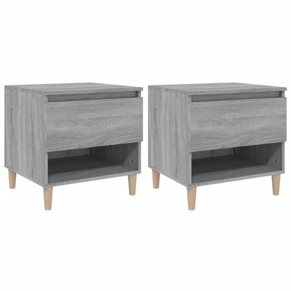 Comodini 2 pz Grigio Sonoma 50x46x50 cm in Legno Multistrato - homemem39