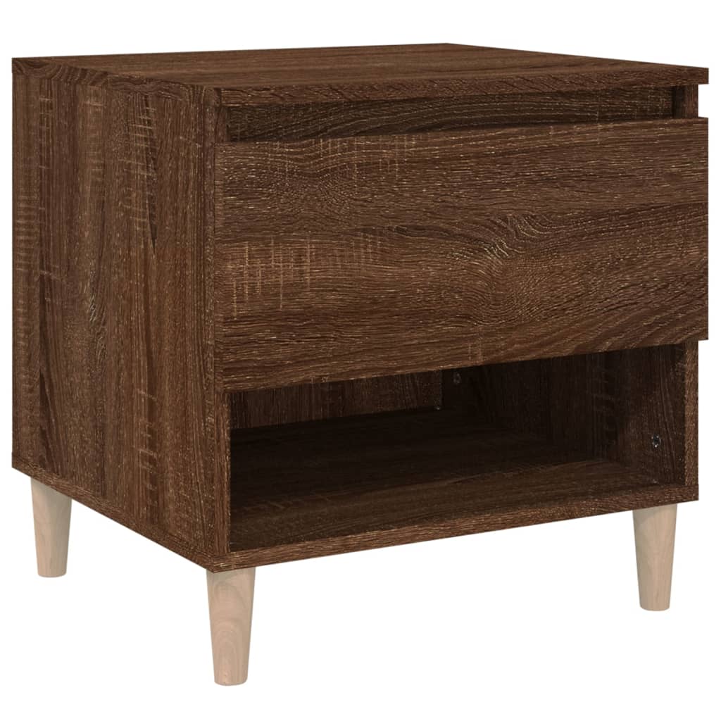 Comodino Rovere Marrone 50x46x50 cm in Legno Multistrato - homemem39