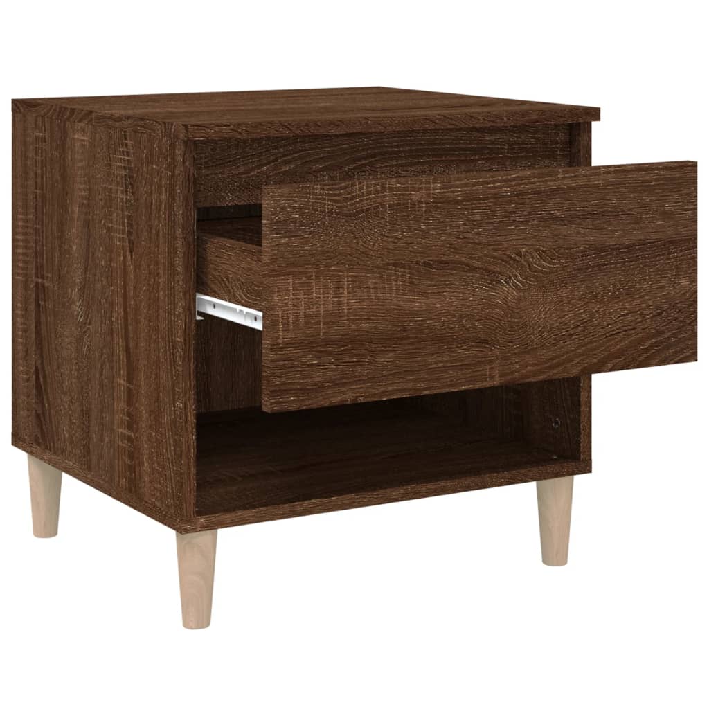 Comodino Rovere Marrone 50x46x50 cm in Legno Multistrato - homemem39