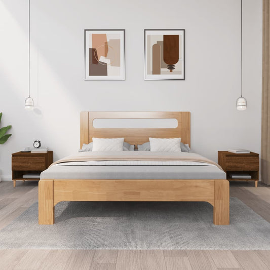 Comodini 2 pz Rovere Marrone 50x46x50 cm in Legno Multistrato - homemem39