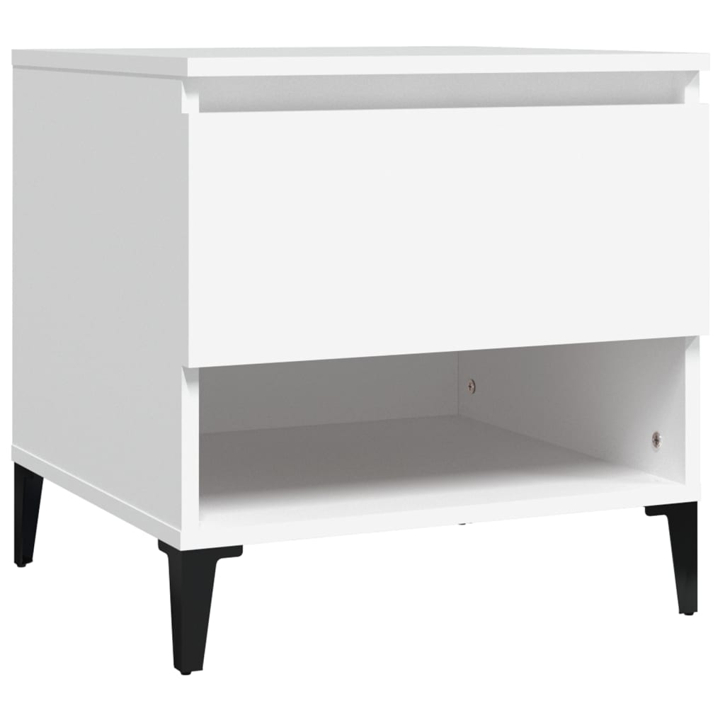 Tavolino Bianco 50x46x50 cm in Legno Multistrato - homemem39