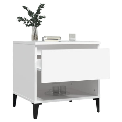Tavolino Bianco 50x46x50 cm in Legno Multistrato - homemem39