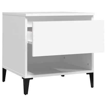 Tavolino Bianco 50x46x50 cm in Legno Multistrato