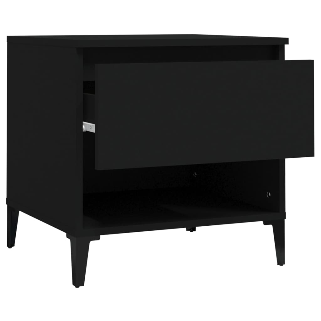 Tavolino Nero 50x46x50 cm in Legno Multistrato - homemem39