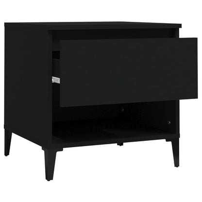 Tavolino Nero 50x46x50 cm in Legno Multistrato - homemem39