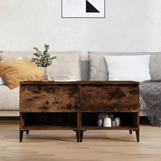 Tavolini 2pz Rovere Fumo 50x46x50 cm in Legno Multistrato - homemem39