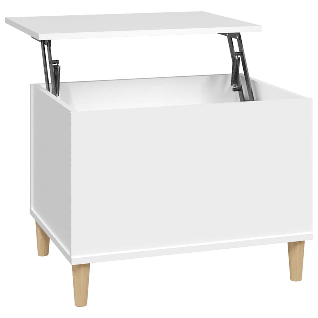 Tavolino da Salotto Bianco 60x44,5x45 cm in Legno Multistrato | homemem39